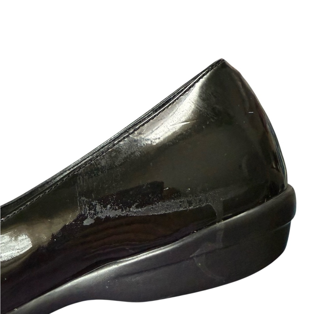 COLE HAAN NIKE AIR COLLAB Size 5.5 Black Patent Leather Ballet Flat Slip Shoes - Picture 14 of 16